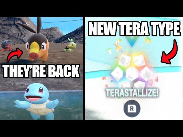 HUGE DLC NEWS! ALL STARTER POKEMON BACK + NEW 19TH TERA TYPE! Pokemon Scarlet and Violet