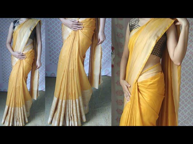 Wear silk saree perfectly | silk saree wear to look slim & tall easy way