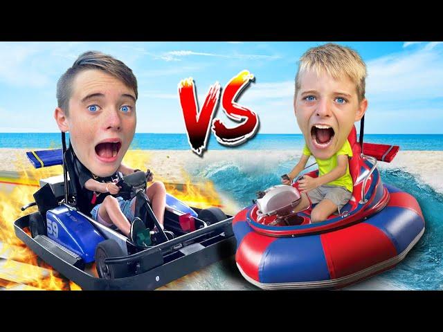 Epic Kids Go-Kart & Bumper Boat Battle Royale in Myrtle Beach! River & Wilder