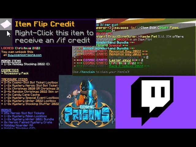 ITEM FLIPPING HUNDREDS OF DOLLARS WORTH OF COSMIC CRATES (CosmicPrisons)