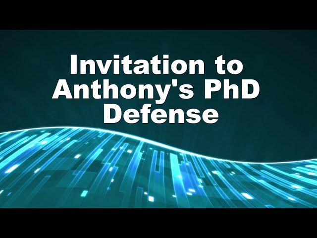 Invitation to my Live PhD Defense