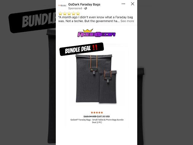 GoDark Faraday Bag Bundle Deal,  #robbarmstrong #robbmedia #GoDark #Bundle #FaradayBag