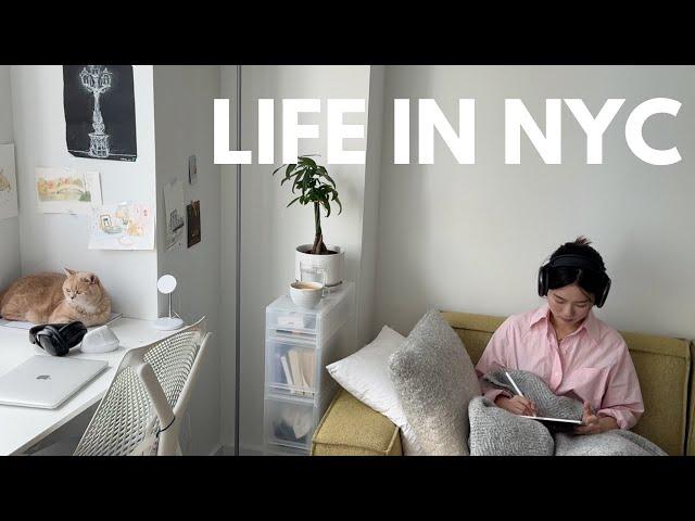 Life in NYC Vlog ｜拍 Vlog 心得 在家的療癒時光 百年旅館法式早餐 做牛肉麵 刺青師畫展