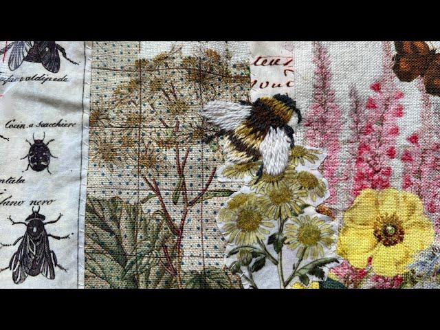 #roxysjournalofstitchery | Vol 6 Ep 24 | Working on my bee PROMPT 5 !