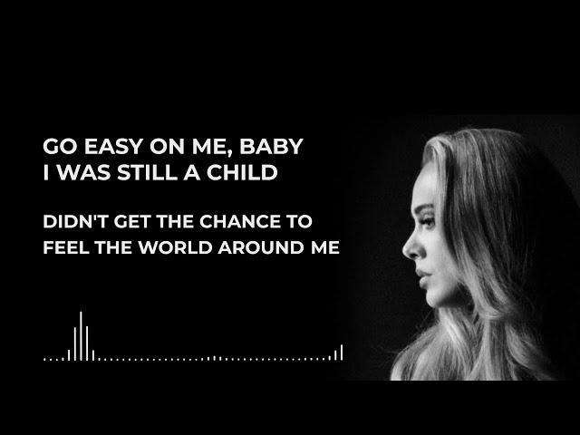 ADELE EASY ON ME COVER (Lyrics )