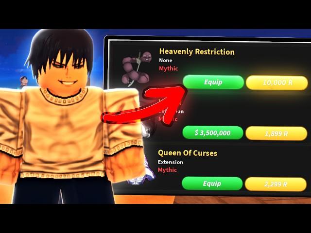 Spending 10,000 Robux To Get 0.1% HEAVENLY RESTRICTION & Becoming Resurrected TOJI In Jujutsu Piece