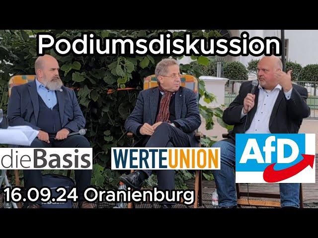 Podiumsdiskussion mit Maaßen, Galau & Lingreen + Publikumsfragen & Interview - 16.09.24 Oranienburg