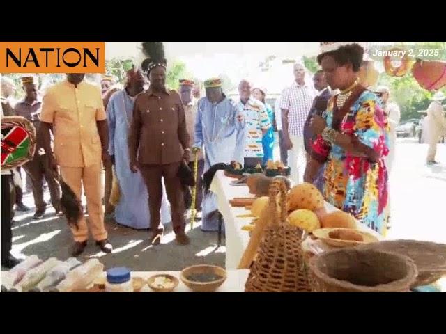 Presidents Ruto, Museveni tour exhibits at the Piny Luo Festival in Bondo, Siaya