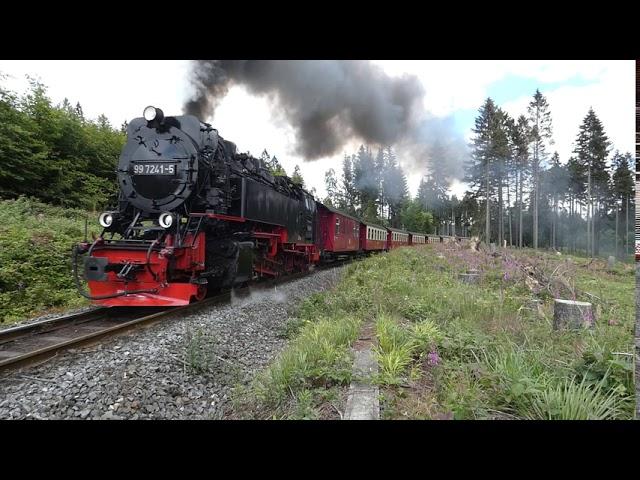 HSB 99 7241-5 passeert ter hoogte van Drei Annen Hohne richting de Brocken | SpoorNL