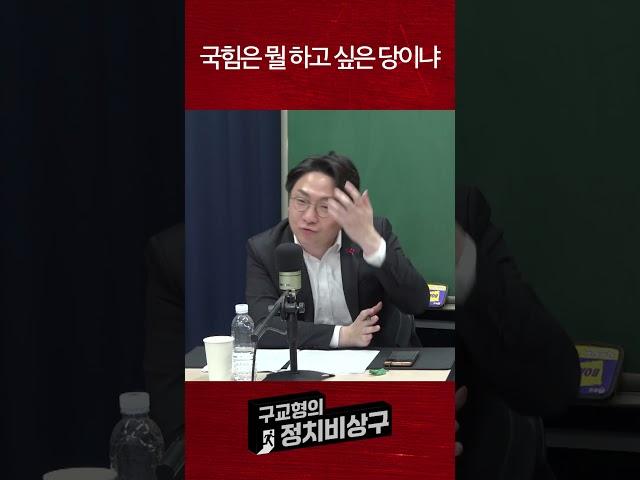국힘은 뭘 하고 싶은 당이냐
