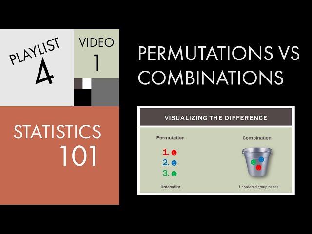 Statistics 101: Permutations vs. Combinations