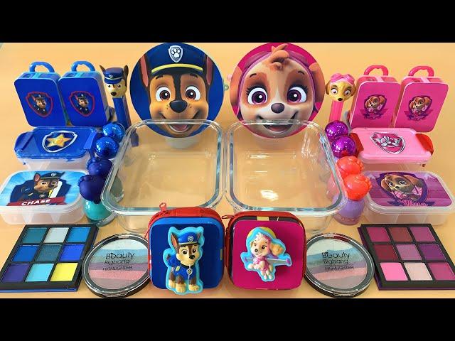 PAW Patrol Skye vs Chase | Mixing Makeup,Eyeshadow,Glitter,Clay Into SlimeOddly Satisfying #ASMR