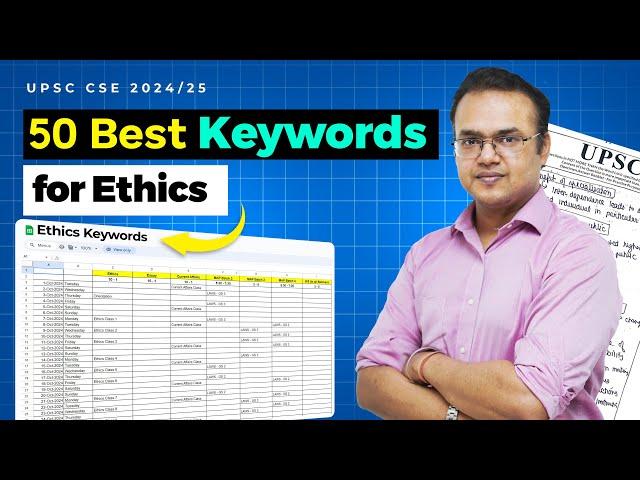 *50 BEST* Ethics Paper Keywords | UPSC Mains