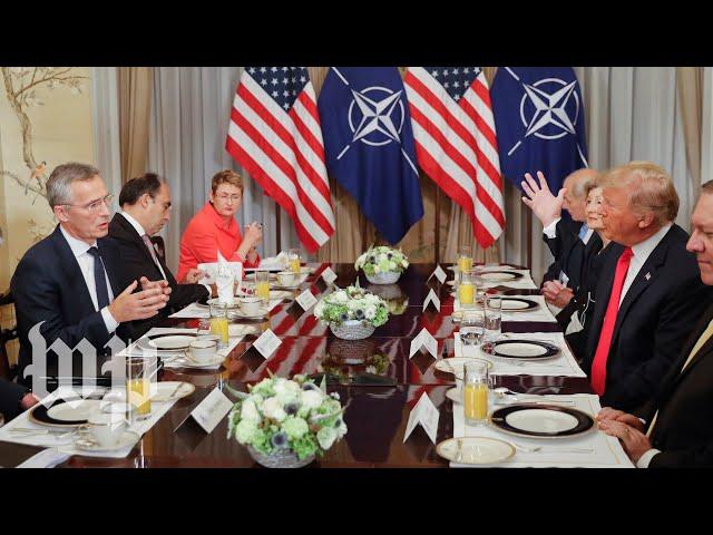 Trump and Stoltenberg get into tense exchange at NATO summit