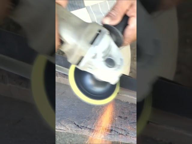 Polishing a strong knife blade with sandpaper #shorts #short #shortvideo #shortsvideo #diy #how