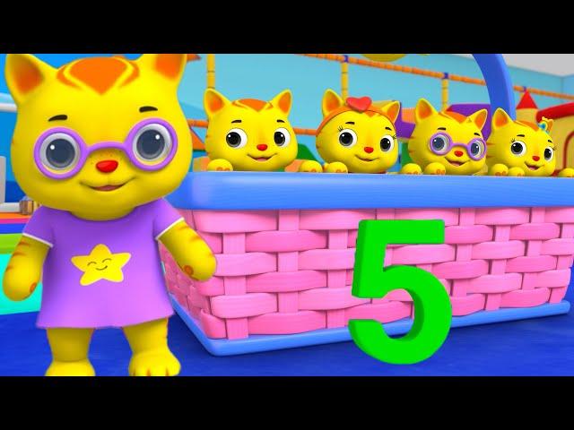 Let’s Count with 5 Little Kittens!  | ⭐  Nursery Rhymes for Babies | Moonbug Kids - Get Up And Go!