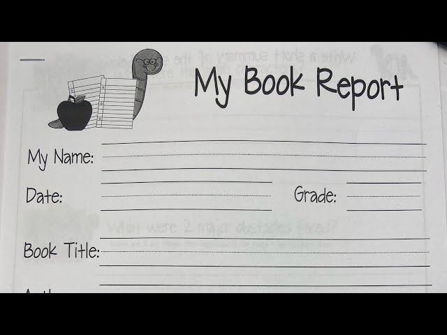 How to do a book report