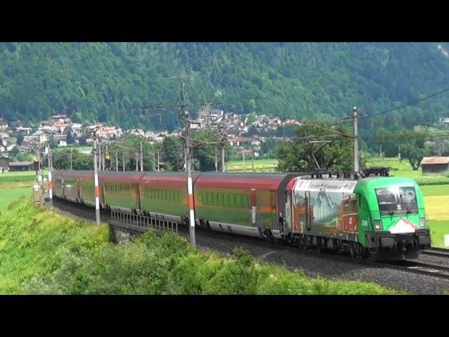 (AT) Trainspotting im Tirol, Langkampfen (Kufstein) Brennerlok, Lokomotion, Railjet-specials...