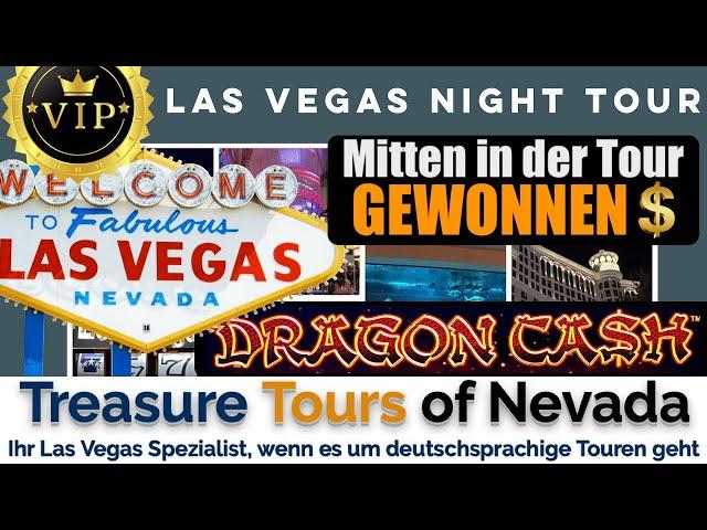 Las Vegas SLOT GEWINN mit Kunden mitten bei einer VIP Tour durch VEGAS