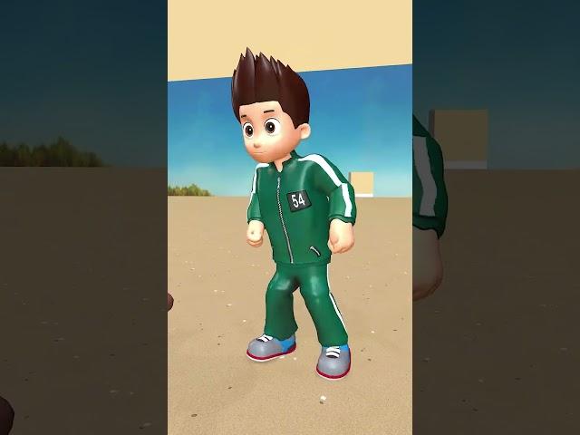 Music breaks the mood in Squid Game #pawpatrol #chase #ryder #squidgame #funny