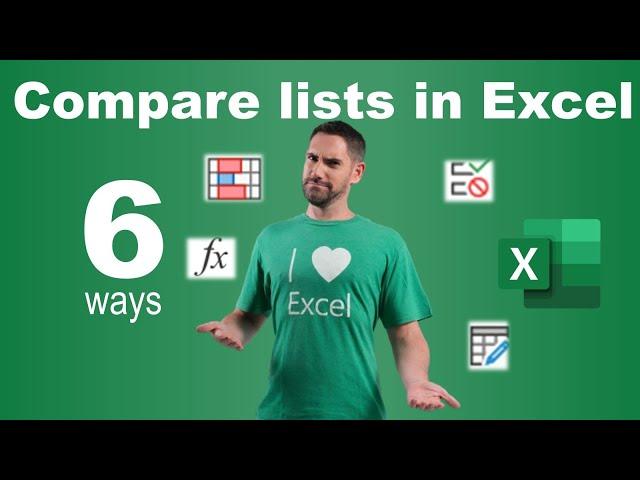 Compare lists in Excel: 6 ways to find differences