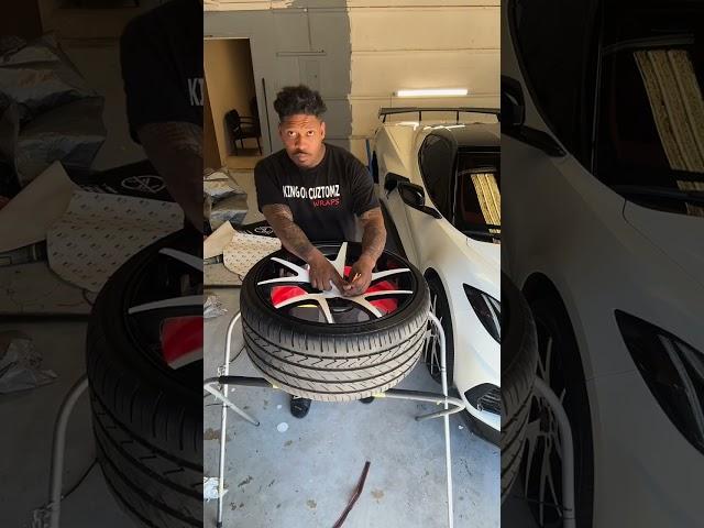 Wrapping Forgiato Wheels for Chevy Corvette C8 