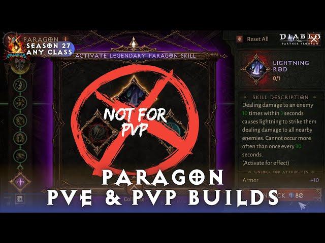 Diablo Immortal - Paragon PVE & PVP Builds For Any Class | Season 27