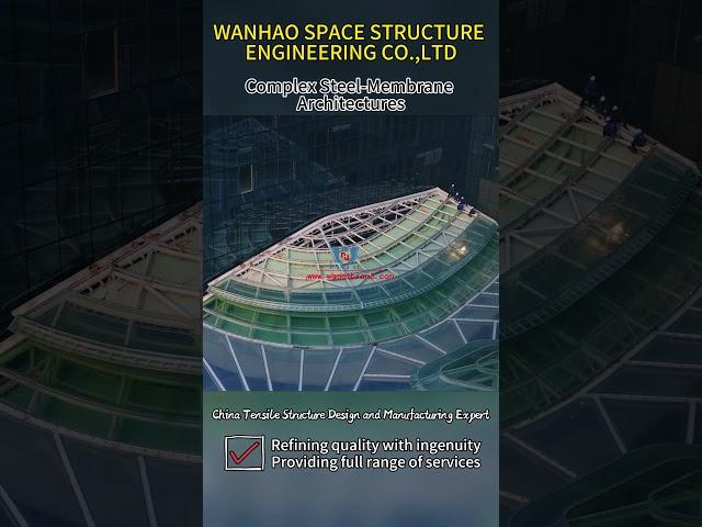 ETFE Air Pillow & PTFE Steel Tensile Structure Atruim #architecture  #design  #membrane  #etfe