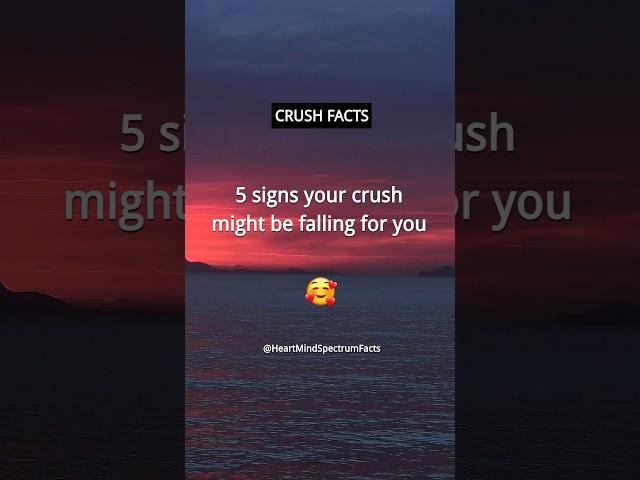 5 SURPRISING signs your crush might be FALLING FOR YOU | Crush Facts and Love Facts #shorts