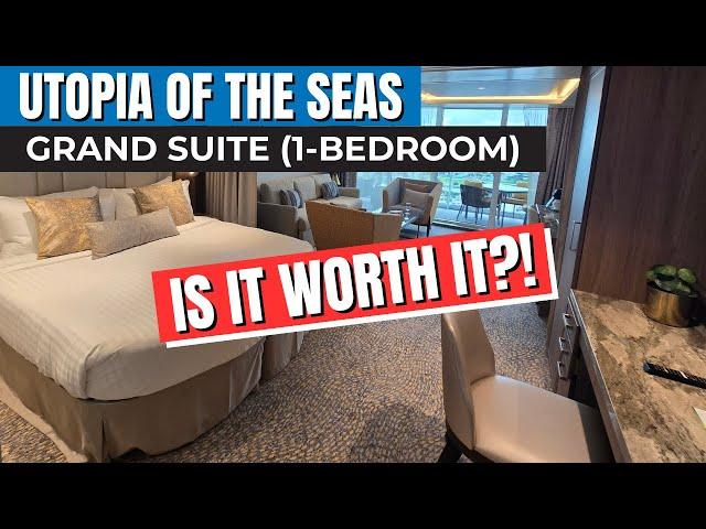 Utopia of the Seas Grand Suite Stateroom (1-Bedroom GS) | FULL Cabin Tour (2024)