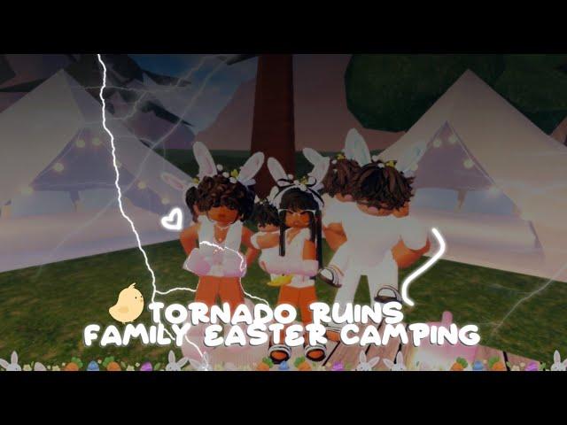 TORNADO RUINS FAMILY EASTER CAMPING!? FUNNY! DRAMA!? FUN!! | Berry avenue roleplay | roblox roleplay