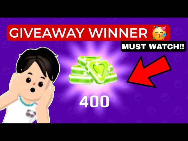 FREE GEMS GIVEAWAY WINNER  400 GEMS GIVEAWAY !!