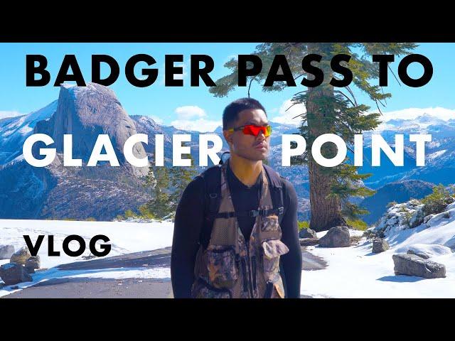 Camping & Snowshoeing 30 Miles on Badger Pass to Glacier Point Trail in Yosemite, California