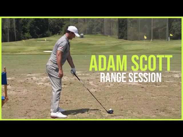 Watch Adam Scott Warm Up Swings On The Range