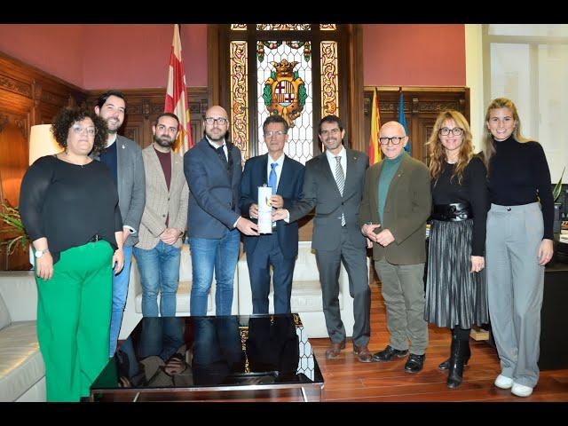 Relleu de la Capitalitat de la Cultura Catalana d'Igualada a Lloret de Mar.