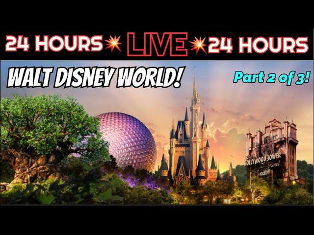 24 HOURS LIVE at DISNEY WORLD! Pt 2: EPCOT, Sheila E Performs, FIREWORKS, Karaoke, Resort Tours #WDW