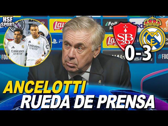 Rueda de prensa CARLO ANCELOTTI post partido BRESTOIS 0 REAL MADRID 3 - Champions League