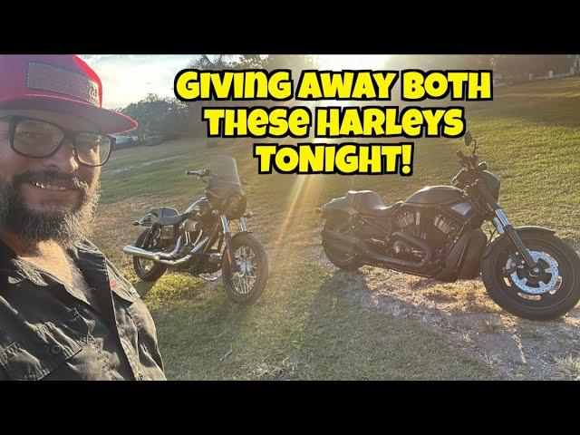 Giving away two Harley Davidsons TONIGHT!