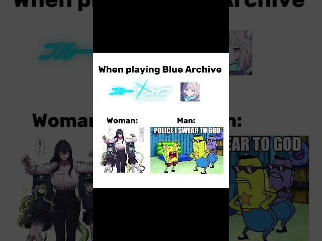 Every Time a Man Tries to Play Blue Archive #bluearchiveglobal #bluearchiveshorts #shorts