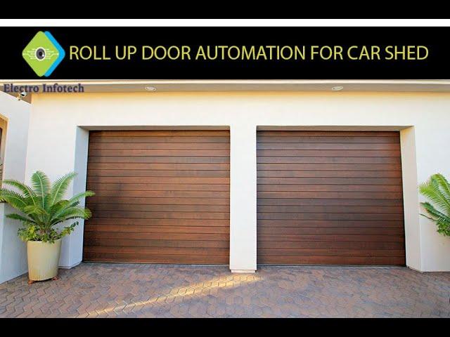 Automatic roll up car shed door installation in India | Door Automation | Remote Control