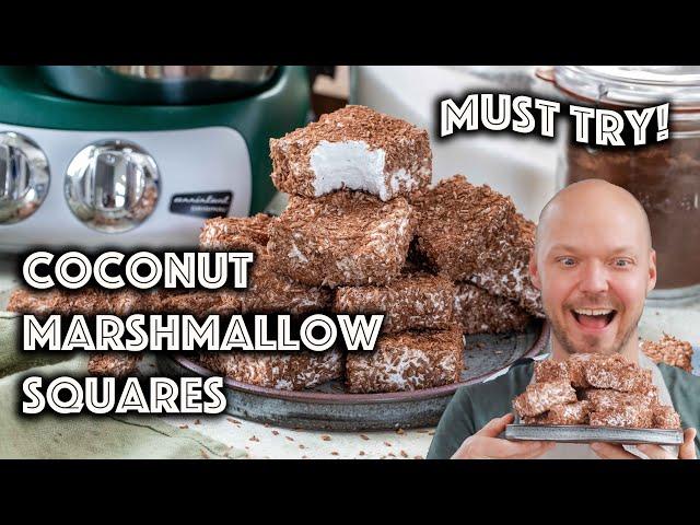 Coconut Marshmallow Squares - Kokosmums