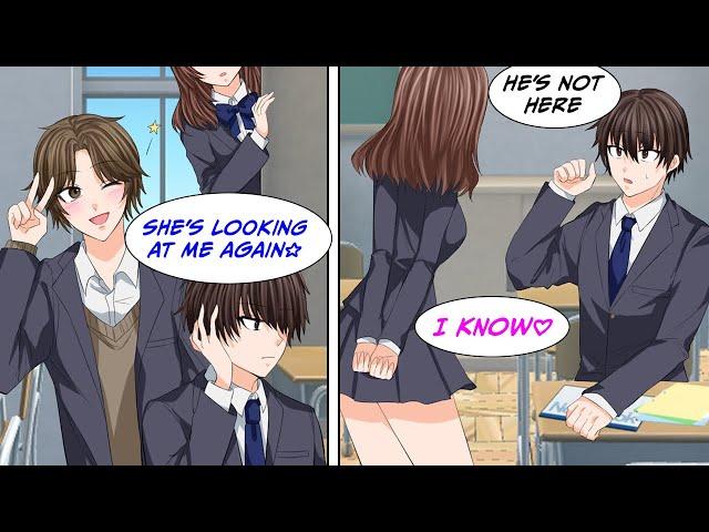 [Manga Dub] The pretty girl is always peeking in my classroom... I thought she was after the hot boy