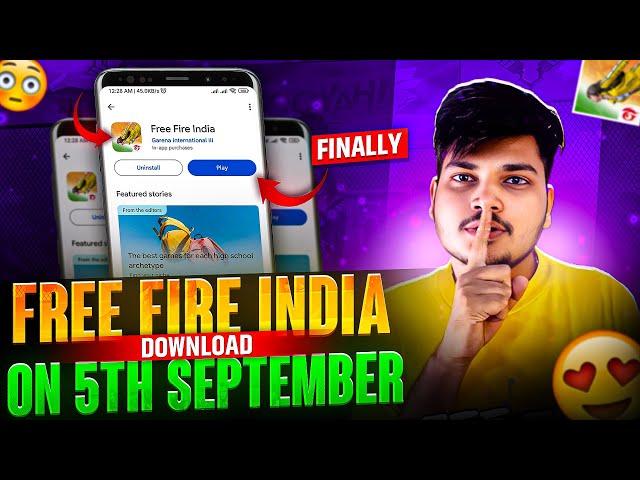 Free Fire India Launch On 5th September 2024  || Good News 