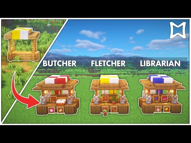 Minecraft Tutorial ► Village Market Stall Transformation | How To Build In Minecraft