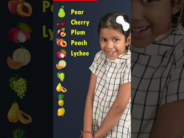 Names of Fruits in English 2 | Kids Videos for Kids | Adi Keshari | Adi Connection English #shorts