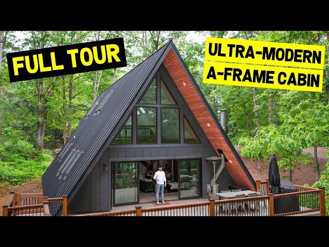 MASSIVE 2-Story 1500sqft Ultra-Modern DREAM A-FRAME CABIN! (Full Tour)