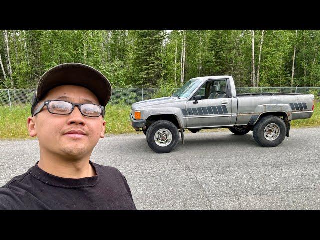 1985 TOYOTA PICKUP MUFFLER BUILD & FIRST DRIVE