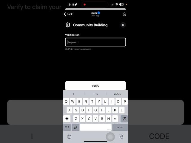 Community Building Blum Video Code Today | Community Building Blum Today Verification Keyword Today