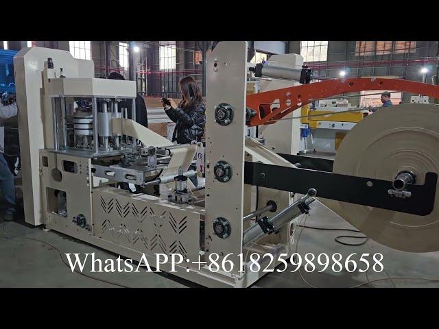 No hand touching automatic napkin paper folding machine production line #napkinmachine