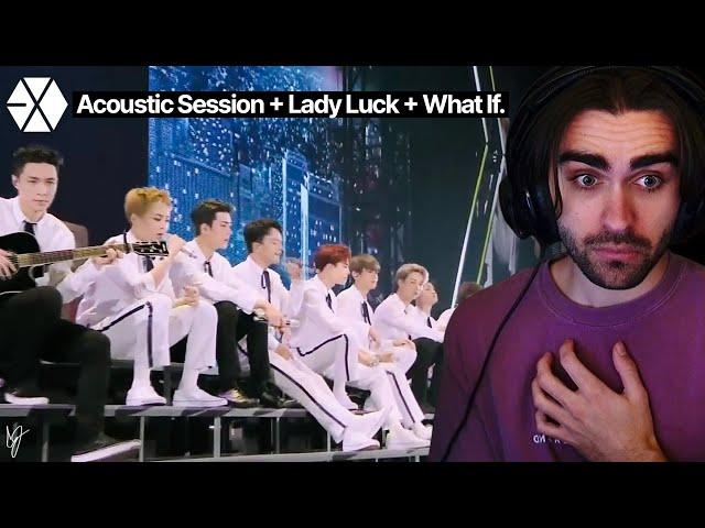 Singer Reacts to EXO 엑소 "ACOUSTIC SESSION + LADY LUCK + WHAT IF.." Live